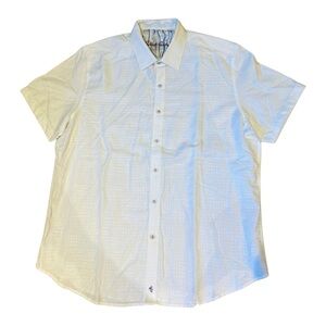 2XL White Robert Graham Short Sleeved Buttoned down Dress shirt